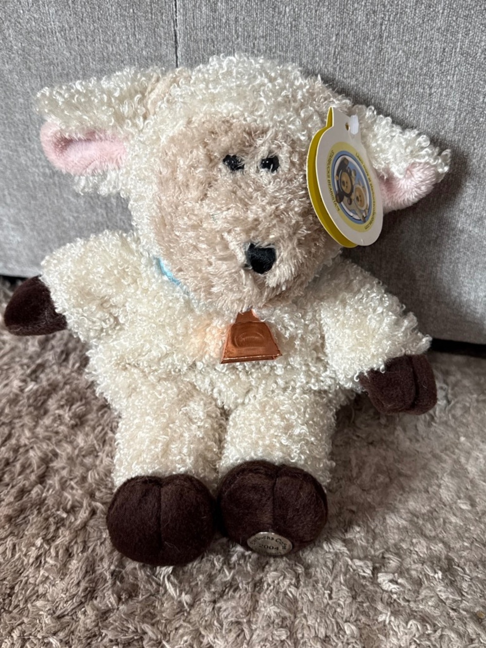 Starbucks Bearista Plush Lamb Sheep 2004 31st Edition White Brown Light Blue NWT